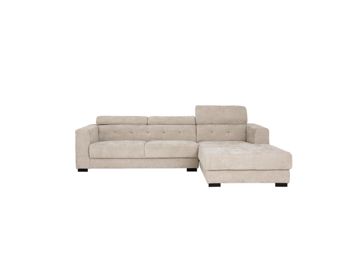 Brighton 3-AL + Chaise R - fabric XS85 15 Ivory