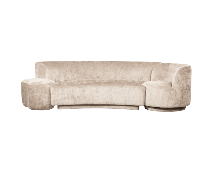 COMBI-POPULAR: BANKJE + FAUTEUIL + POEF NATUREL - BePureHome