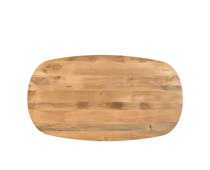 Eettafel Deens Ovaal Runa met Houten Onderstel 180