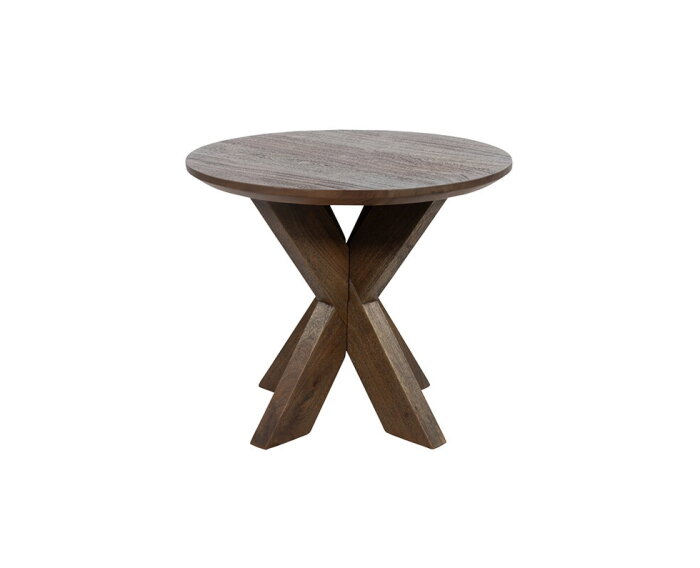 Bijzettafel &Oslash;50, H43, Acacia Marron Brown - Gemini Table Collection