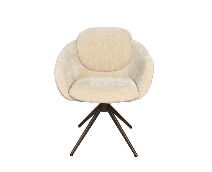 Eetkamerstoel Nice poot Moon 360 anodic brown - be straight nature 01