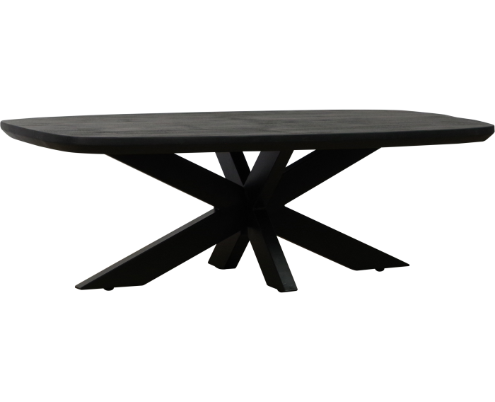 Salontafel Colorado Deens ovaal 130x70 cm - Zwart