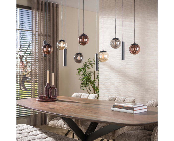 Hanglamp Orb 6+5L - Zwart