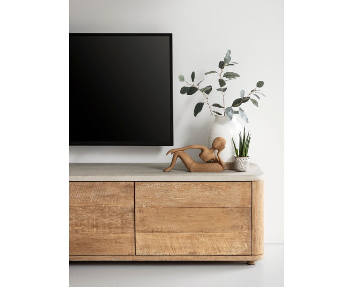 Nova tv meubel small  travertin top