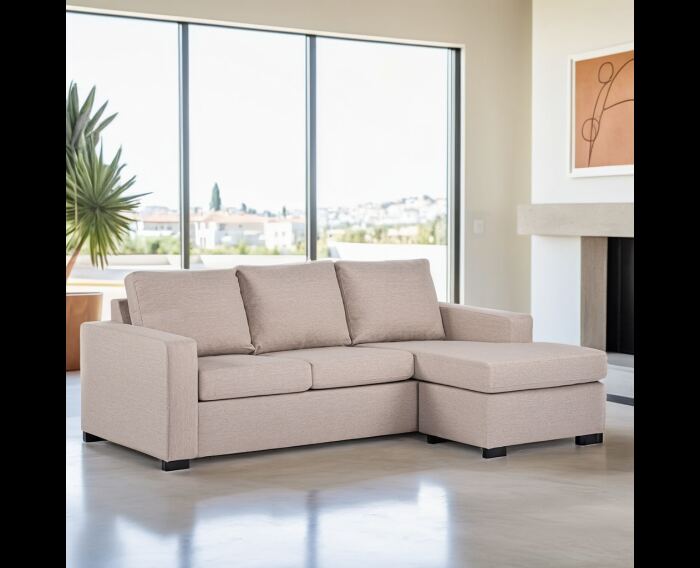 By-Olaf Hoekbank Eleven met Chaise Longue - stof Inari Beige - links of rechts – 215x143 cm