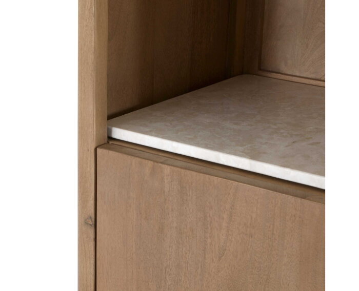 Inglegplank Boekenkast Dallas Beige Marmer Set van 2