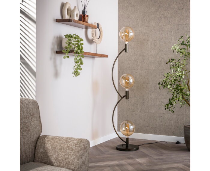 Vloerlamp Arcus 3L - Sienna bruin