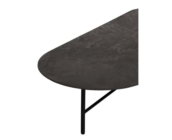 DTP Home Soho salontafel ovaal mortex - zwart - 160x60x35 cm