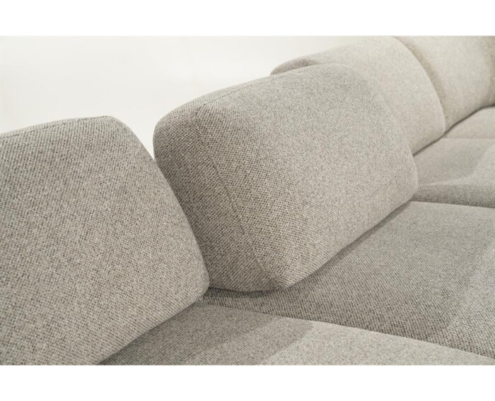 SEVN Emilia modulaire U-bank &ndash; Silencio Taupe &ndash; 427x262 cm - Zelf samen te stellen