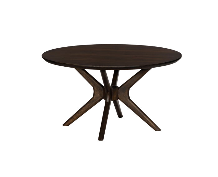 Eettafel Jax rond mangohout 140 cm - Walnoot