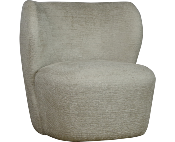 Fauteuil Riley - Naturel - Japandi - 75x82x80 cm