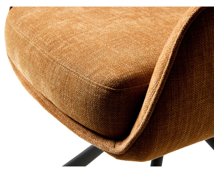 Eetkamerstoel Cowley draaibaar - Chenille - Roest - 59x65x86 cm
