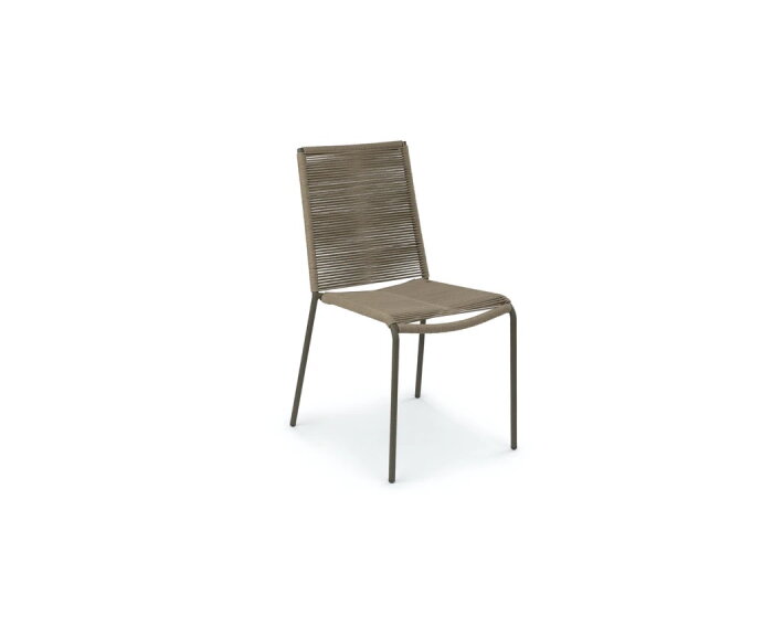 NOVARA STACKABLE SIDECHAIR 12053  -  STEEL OLIVE