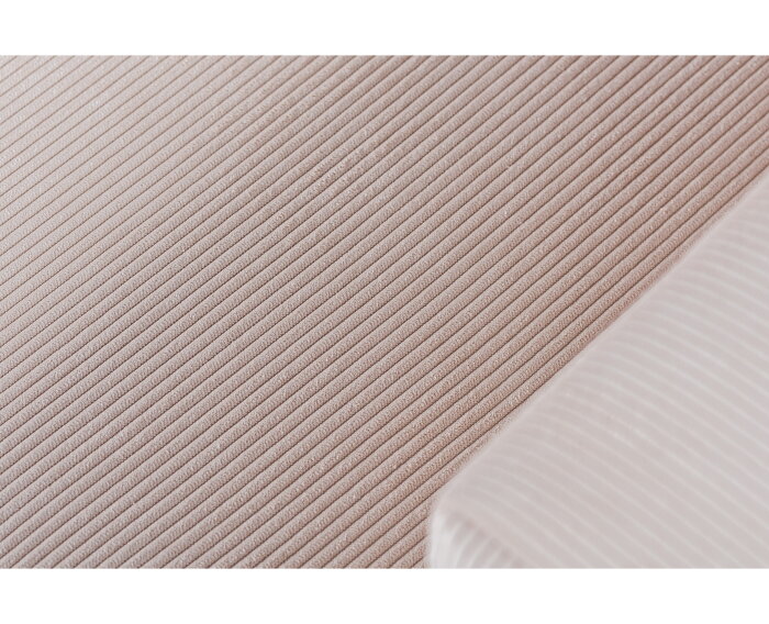 Hoekbank Caspian Links By-Olaf – Stof Fjord Beige ribstof – Metalen Poten – 3-zits Hoekbank - 264x186 cm