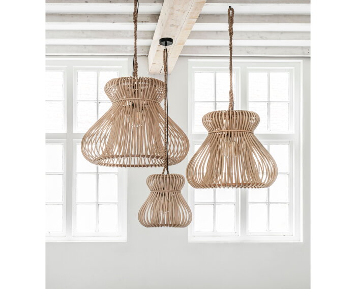 Hanging Lamp Fungo large,60x78x78 cm, Kubu core. Height total 110cm