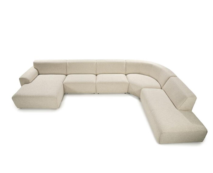 SEVN Sterre modulaire U-bank Silencio Beige - 420x270 cm - Zelf samen te stellen