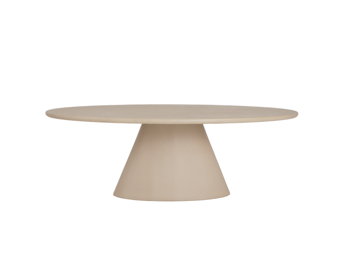 Eettafel Mello ovaal Beton 200x110 cm - Beige