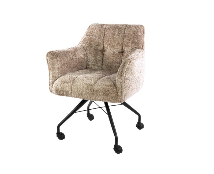 Armstoel wieltjes Raster VPE2 - Savelle Zandkleur