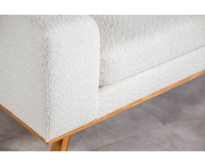 Hoekbank Avelon Rechts By-Olaf – Stof Abriamo Naturel – Houten Poten – 3-zits met hoek links – 292 x 202 cm