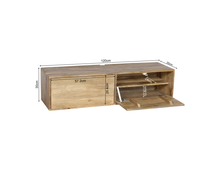 Zwevend tv meubel Vision Naturel | 120 cm