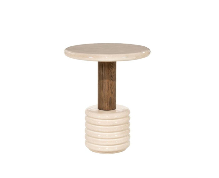 Bijzettafel Kyan 46x46cm - beige | Eleonora