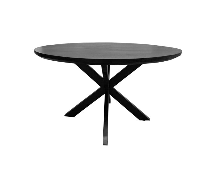 Eettafel Jesper Rond 130 cm - Zwart | Livingfurn