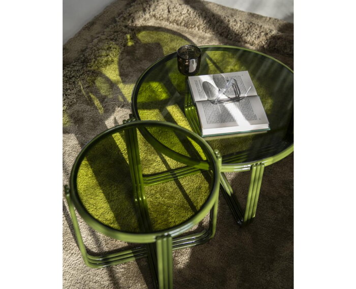 Coffee table Groovy 63x63cm - groen | BY-BOO