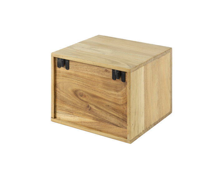 Nachtkastje block zwevend Acacia - naturel