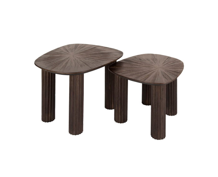 Bijzettafel set/2 XL Maya teak - Teak rust brown