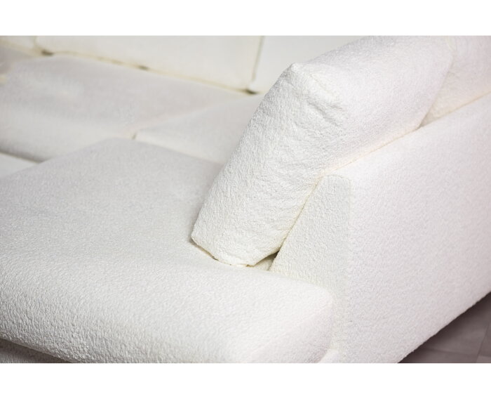 3 seater corner right, fabric Abriamo 4, A920 natural