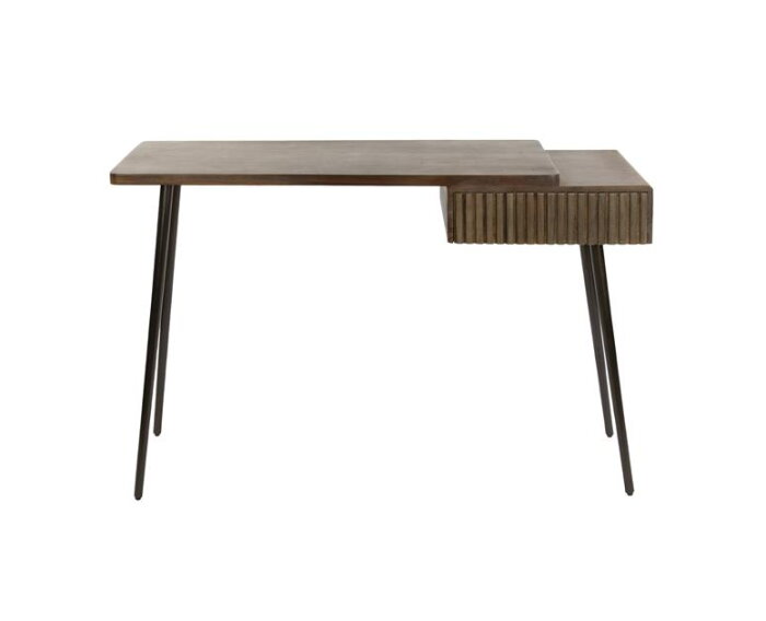 Haltafel Carve - Massief acacia drift brown
