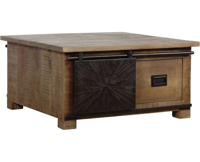 Salontafel Bradley vierkant mangohout 90x90x45 cm