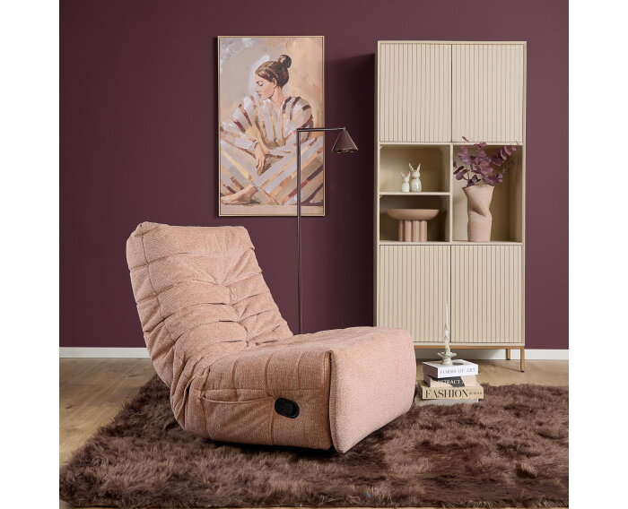 Relaxfauteuil Zen - Draaibaar & Verstelbaar - Aragon stof - Pink - 78&times;97&times;90 cm - Starfurn