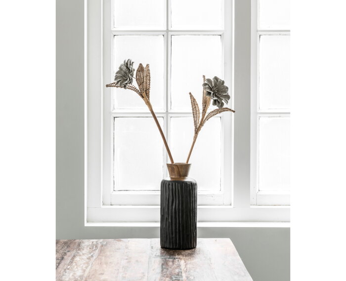 Rattan flower Light Grey - ORDER by 4 pcs,65x&Oslash;15 cm
