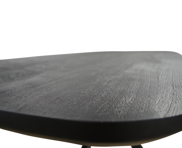 Salontafel Colorado Deens ovaal 130x70 cm - Zwart