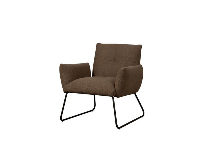 Dante Fauteuil - fabric Teddy MJ87 Dark brown