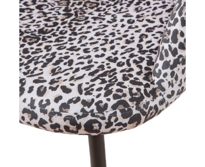 Set V 2 - Noortje Eetkamerstoel Panter Print - WOOOD