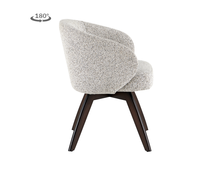 Brescia armchair swivel 180&deg; Espresso Puente 06 beige white