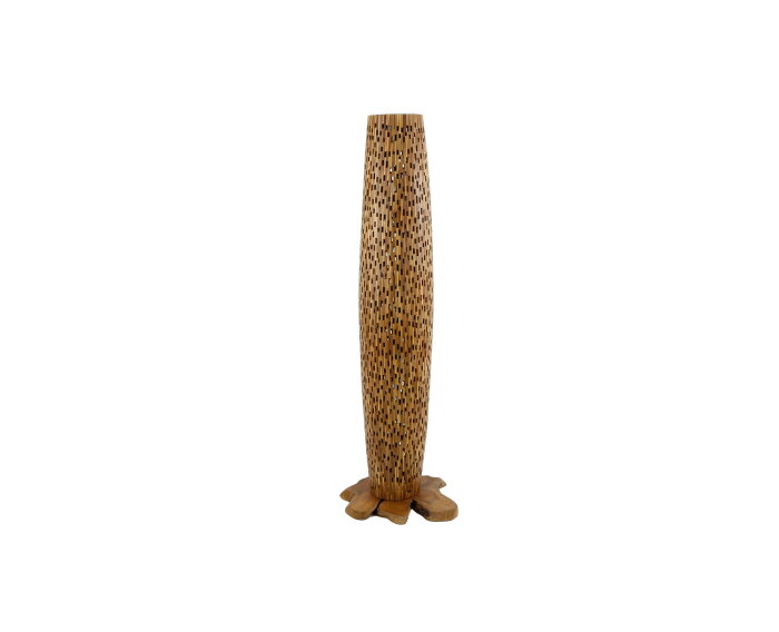 Vloerlamp M bars - Massief gerecycled teakhout