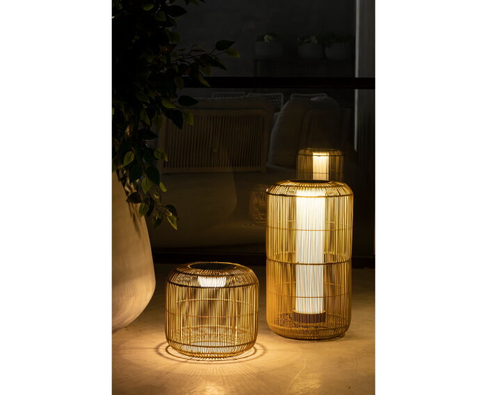 Sens-Line - Buitenlamp Fleur 28cm - Solar & USB - Tuinlamp - Rotan
