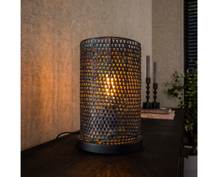 Tafellamp armor tube - Zwart bruin
