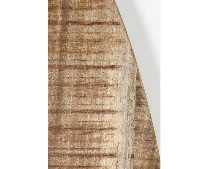 Ovale eettafel - 180x100 cm - massief mangohout/metaal