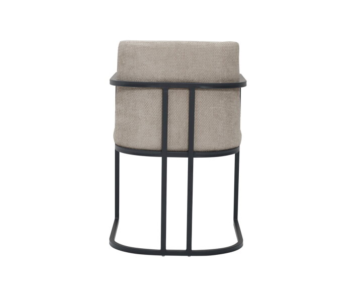 Tower Living Archi Eetkamerstoel met Armleuning – Japandi Stijl – Beige – 55x60x83 cm