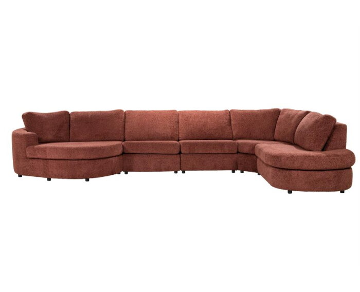 SEVN Selina modulaire hoekbank - Organisch - Yarra Oudroze - 423x251 cm - Zelf samen te stellen