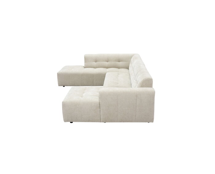 MySofa Ruby U-bank Beige Ottomane L + 2,5 + Lounge R