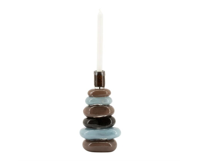 Candle holder Toras 2 large - veelkleurig | BY-BOO