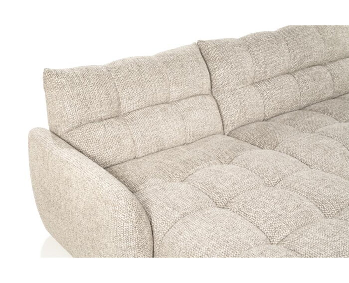 SEVN Violette modulaire U-bank - Silencio Taupe - 398x250 cm - zelf samen te stellen