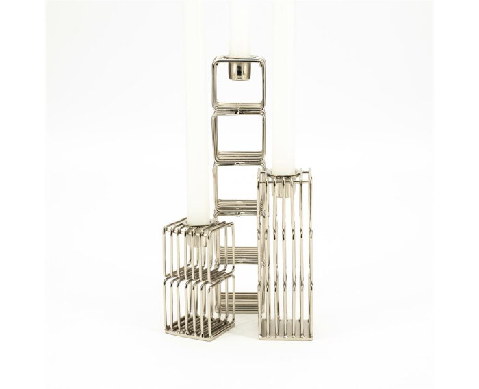 Candle holder WireWorks - silver | BY-BOO