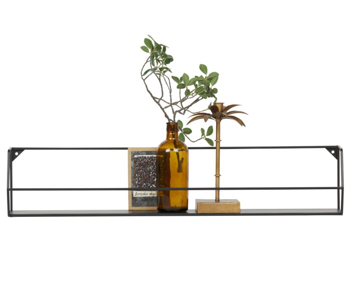 Zeta Wandplank Xl Zwart 80cm - WOOOD