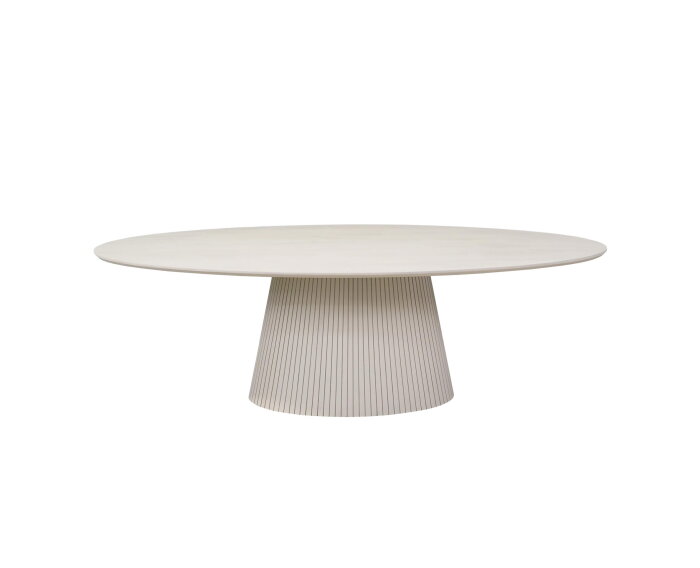 Ovale eettafel Solana Zand Mangohout 240 cm